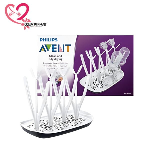 Philips Avent Egouttoir design pour 8 Biberons Noir et Blanc